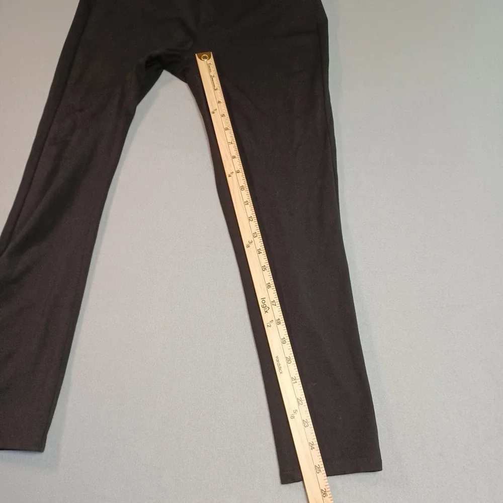 Michael Kors Womens Black Ponte‎ Knit Skinny Pants QF33B01EZT Size S MK Logo